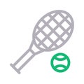 Tennis thin color line vector icon Royalty Free Stock Photo