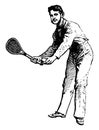 Tennis vintage illustration
