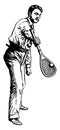 Tennis vintage illustration