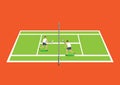 Tennis Volley Vector Illustration