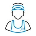 Tennis Woman Athlete Head Icon