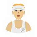 Tennis Woman Athlete Head Icon