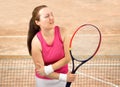Tennis woman player injured