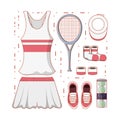 Tennis women clothing icon