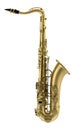 Tenor saxophone isolated on white Royalty Free Stock Photo