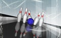 Tenpin and dollar boll Royalty Free Stock Photo