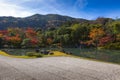 Tenryu-ji garden in autumn Royalty Free Stock Photo