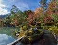Tenryu-ji garden in autumn Royalty Free Stock Photo