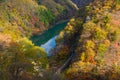 Tenryu river in Autumn, in Nagano, Japan Royalty Free Stock Photo