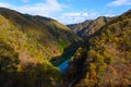 Tenryu river in Autumn, in Nagano, Japan