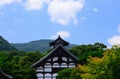 Tenryuji Temple under blue sky in Kyoto Japan Royalty Free Stock Photo