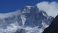 Tensing Peak, high mountain in the Everest National Park Royalty Free Stock Photo