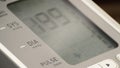 Tensiometer screen showing blood pressure