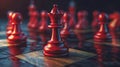 The tension between chance and strategy by chess Royalty Free Stock Photo