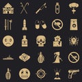 Tension icons set, simple style