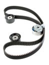 Tension pulley and timing belt Royalty Free Stock Photo