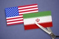 Tensions between USA and Iran Royalty Free Stock Photo