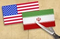 Tensions between USA and Iran Royalty Free Stock Photo