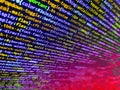 Tensorflow AI concept. Programming code abstract screen of software developer. Programming Coding with editor colorful themes. Royalty Free Stock Photo