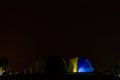 Tent and background sky and the stars at night. Royalty Free Stock Photo