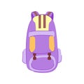 tent backpack camp cartoon vector illustration