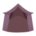 Tent camp rustic cartoon icon isolated design