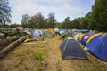 Tent camp at the Ukrainian music festival