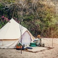 Tent Camp Wild Journey Resting Outdoor Trip Concept Royalty Free Stock Photo