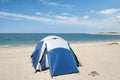 Tent Camping On The Beach Royalty Free Stock Photo