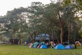 Tent Camping in The Morning at Umphang in Tak Province in Northwestern Thailand