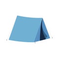 Tent camping in outdoor travel. Vector illustration for nature tourism, journey, adventure