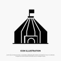 Tent, Tent, Circus Solid Black Glyph Icon Royalty Free Stock Photo