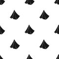 Tent cone.Tent single icon in black style vector symbol stock illustration web.