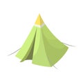 Tent cone.Tent single icon in cartoon style vector symbol stock illustration web.