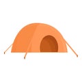 Tent for expeditions icon, cartoon style