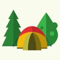 Tent in forest