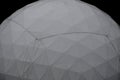 Tent with hemispherical structure with triangle support frame. The white plastic is made of white plastic tarpaulin. The casing ha Royalty Free Stock Photo