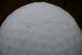 Tent with hemispherical structure with triangle support frame. The white plastic is made of white plastic tarpaulin. The casing ha Royalty Free Stock Photo