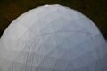 Tent with hemispherical structure with triangle support frame. The white plastic is made of white plastic tarpaulin. The casing ha Royalty Free Stock Photo