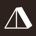 Tent icon, camping area symbol