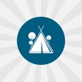 tent icon. camping tent isolated icon. traveling design element