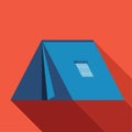 Tent icon. Flat design. Vector illustration.