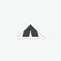 Tent icon sticker isolated on gray background Royalty Free Stock Photo