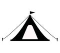 Tent icon on white background. flat style. tourist tent icon for your web site design, logo, app, UI. tent camping symbol. tent