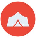 Tent Isolated Vector Icon which can easily modify or edit Royalty Free Stock Photo