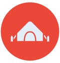 Tent Isolated Vector Icon which can easily modify or edit Royalty Free Stock Photo