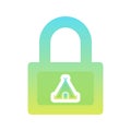 Tent lock logo gradient design template icon element Royalty Free Stock Photo