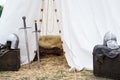 Tent of medieval knights Royalty Free Stock Photo