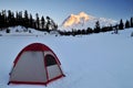 Tent and mt shuksan Royalty Free Stock Photo