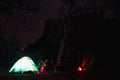 Tent in night best pictur of trip in morocco Royalty Free Stock Photo